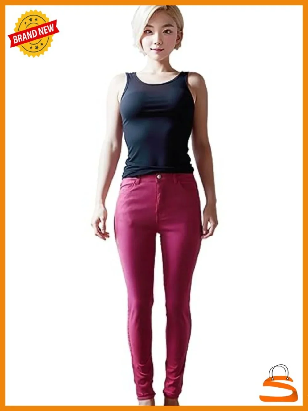 High Waisted Stretchy Skinny Denim Jeans Mom Jeans Casual Fashion